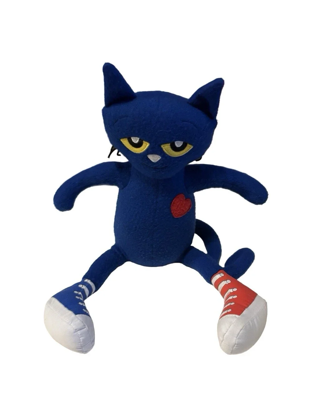 Pete the Cat 11 Inch Plush Doll Blue Heart Mismatched Shoes